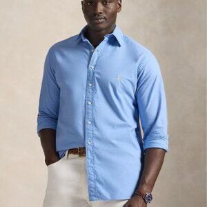 $ 140 POLO  Ralph Lauren men's garment-dyed oxford shirt Blue Size 2XLT